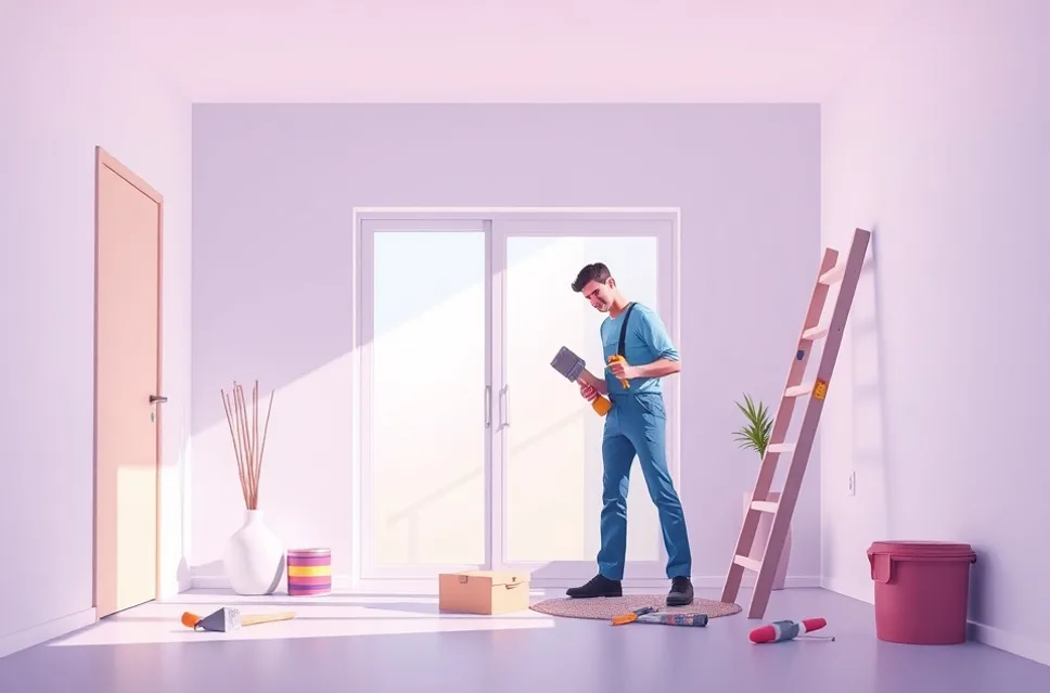 Intérieur rénové après travaux de peinture à Clamart