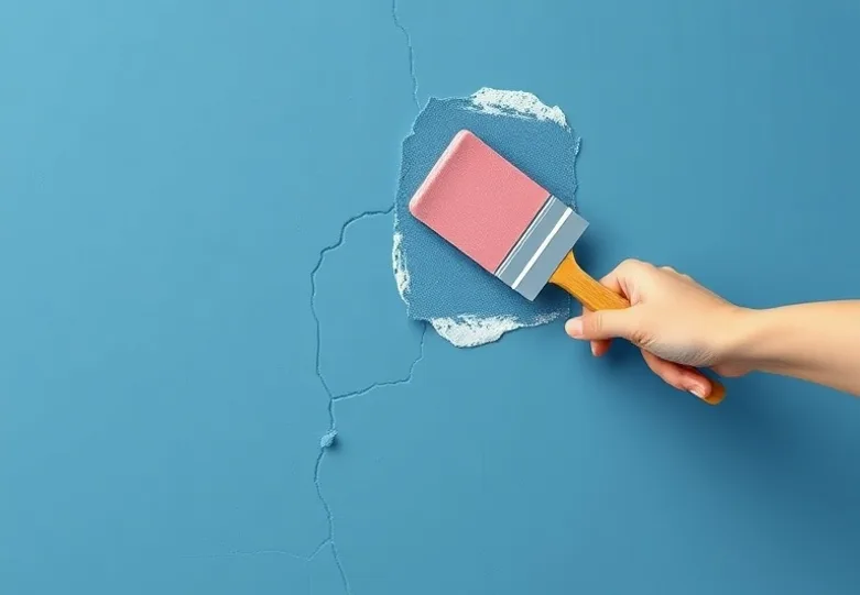 Ponçage et rebouchage des fissures avant mise en peinture